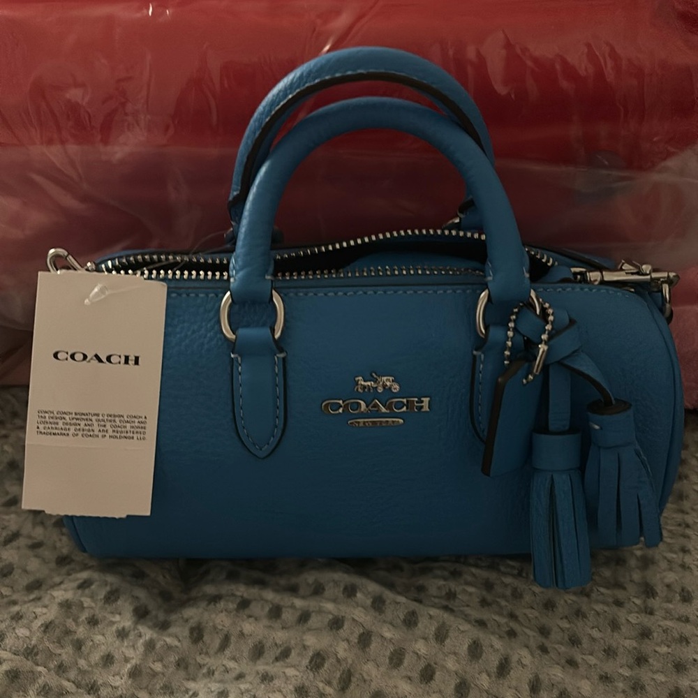 Coach blue (small) bag! Never been used. New with tags
